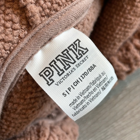 PINK Victoria's Secret sherpa half zip hoodie - Picture 3 of 4